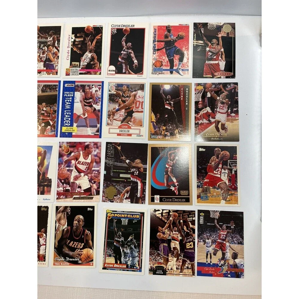 Clyde Drexler 52-Card Lot Inserts, Parallel, All Different Trail Blazers Rockets